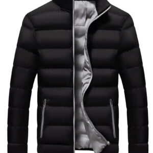 Thickened Autumn/winter Men’s Sports Cotton Coat Stand Collar Cardigan Outdoor Padded Jacket Casual Jacket Warm Coat